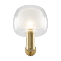 Elegante Wandleuchte Glas Aluminium H:21 cm E14 in Gold