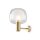 Elegante Wandleuchte Glas Aluminium H:21 cm E14 in Gold