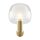 Elegante Wandleuchte Glas Aluminium H:21 cm E14 in Gold