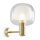 Elegante Wandleuchte Glas Aluminium H:21 cm E14 in Gold