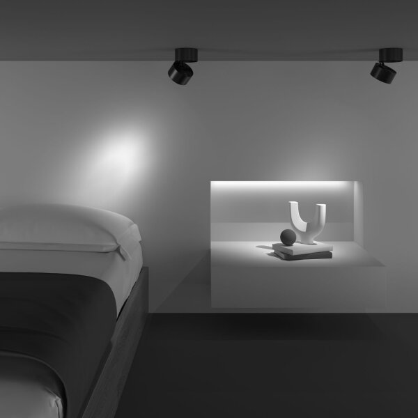 LED Deckenspot schwenkbar Metall Schwarz B:10 cm 3000 K