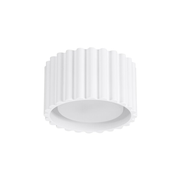 Flache Deckenleuchte GX53 Weiß rund Ø10 cm Aluminium