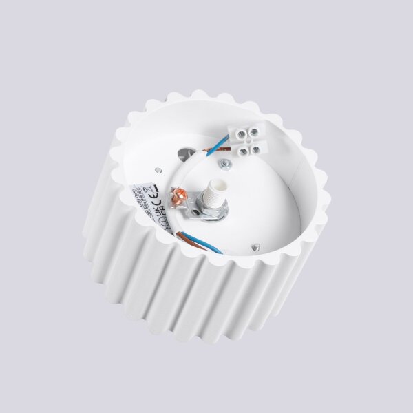 Flache Deckenleuchte GX53 Weiß rund Ø10 cm Aluminium