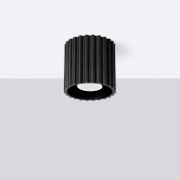 Aufbau Deckenspot GU10 Schwarz Ø10 cm rund Aluminium