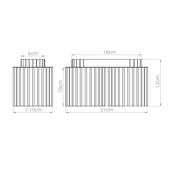 Deckenleuchte Aluminium Beige GU10 21 cm lang Modern