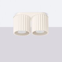 Deckenleuchte Aluminium Beige GU10 21 cm lang Modern