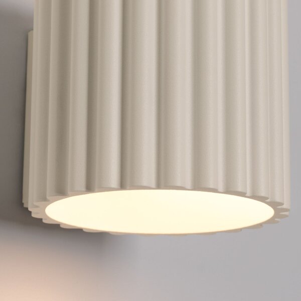 Up Down Wandleuchte Beige G9 10 cm Aluminium indirekt