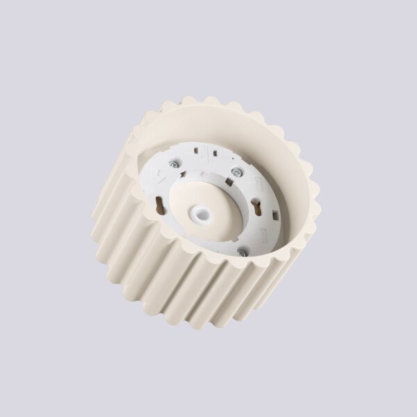 Runde Deckenleuchte GX53 Beige Ø10 cm Aluminium flach