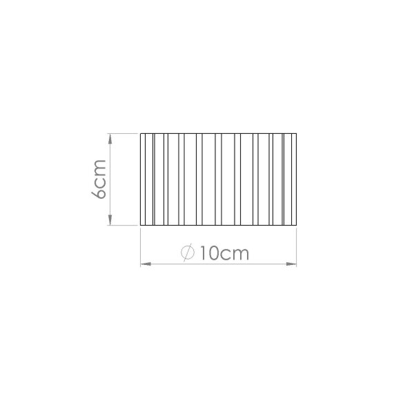 Runde Deckenleuchte GX53 Beige Ø10 cm Aluminium flach