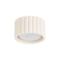 Runde Deckenleuchte GX53 Beige &Oslash;10 cm Aluminium flach