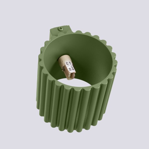 Wandlampe Up Down Olivgrün G9 10 cm Aluminium indirekt