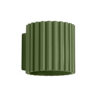 Wandlampe Up Down Olivgr&uuml;n G9 10 cm Aluminium indirekt