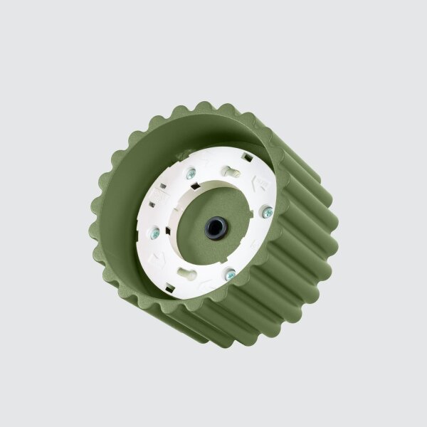 Flache Deckenleuchte GX53 Olivgrün Ø10 cm Aluminium
