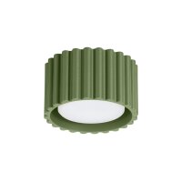 Flache Deckenleuchte GX53 Olivgrün Ø10 cm...