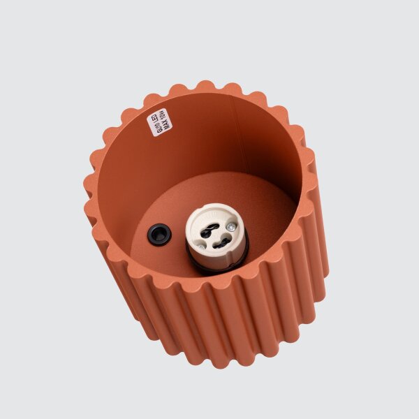 Deckenleuchte Aluminium Riffel GU10 Ø10 cm in Ocker