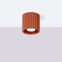 Deckenleuchte Aluminium Riffel GU10 Ø10 cm in Ocker
