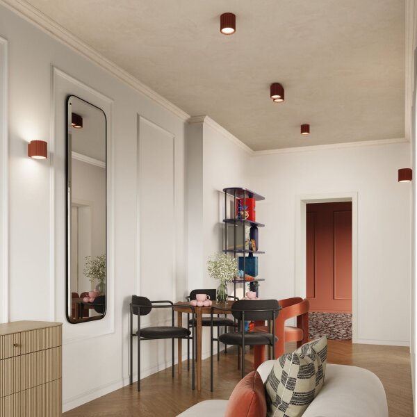 Deckenleuchte Aluminium GU10 21 cm lang Ocker 2-flammig