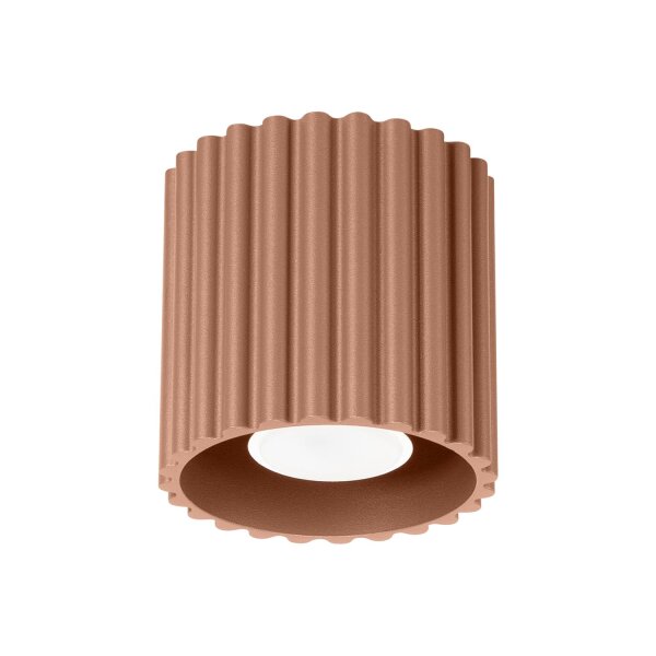 Runde Deckenleuchte Aluminium GU10 Ø10 cm Mokka