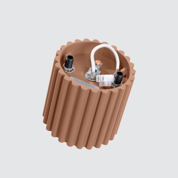 Runde Deckenleuchte Aluminium GU10 Ø10 cm Mokka