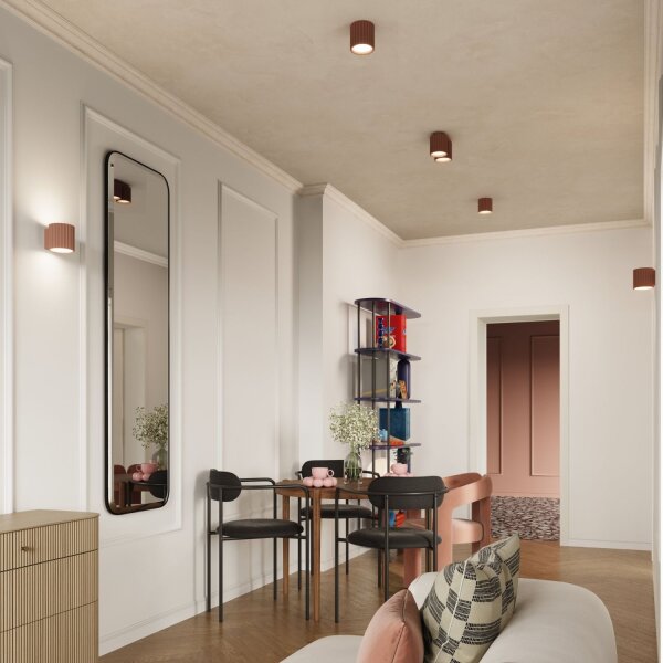 Deckenleuchte Aluminium GU10 21 cm lang Mokka 2-flammig