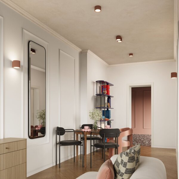 Deckenleuchte Mokka Aluminium GX53 Ø10 cm rund Modern