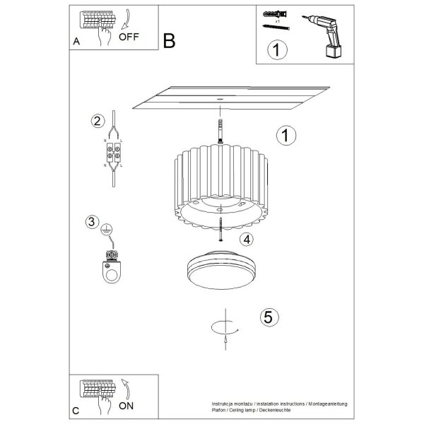 Deckenleuchte Mokka Aluminium GX53 Ø10 cm rund Modern
