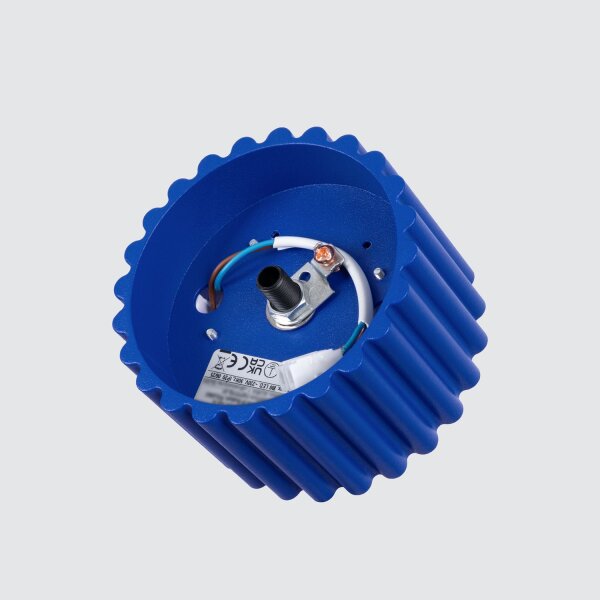 Flache Deckenleuchte GX53 Marineblau Ø10 cm Aluminium