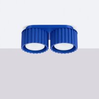 Deckenleuchte Aluminium GX53 21 cm 2-flammig Marineblau