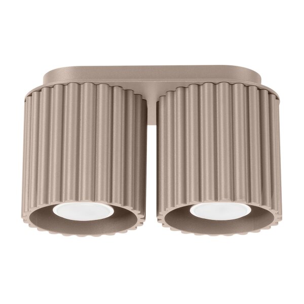 Deckenleuchte Aluminium Taupe GU10 21 cm lang Modern