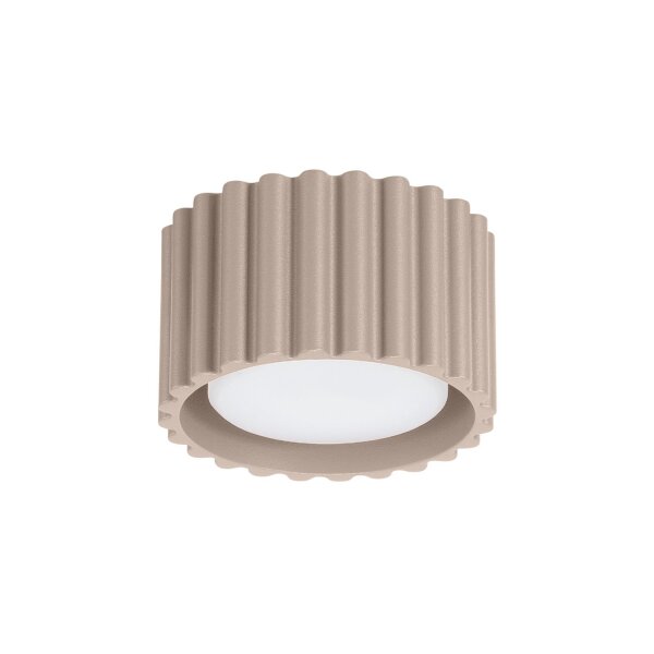 Flache Deckenleuchte GX53 Taupe rund Ø10 cm Aluminium