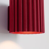 Wandleuchte Aluminium indirekt G9 H:10 cm Burgund