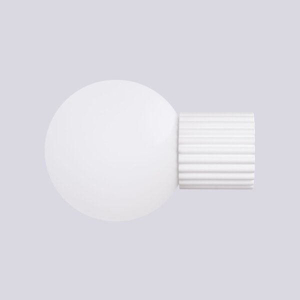 Wandleuchte Bad IP44 Weiß G9 B:12 cm Glas blendarm