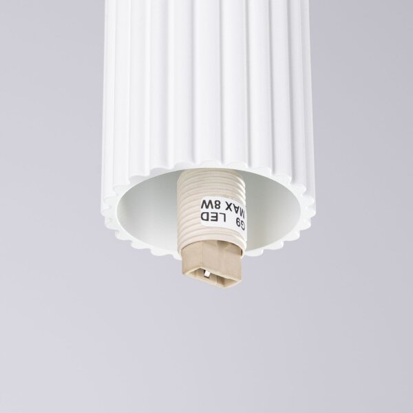Deckenlampe Bad Weiß IP44 G9 rund Ø12 cm Glas Alu