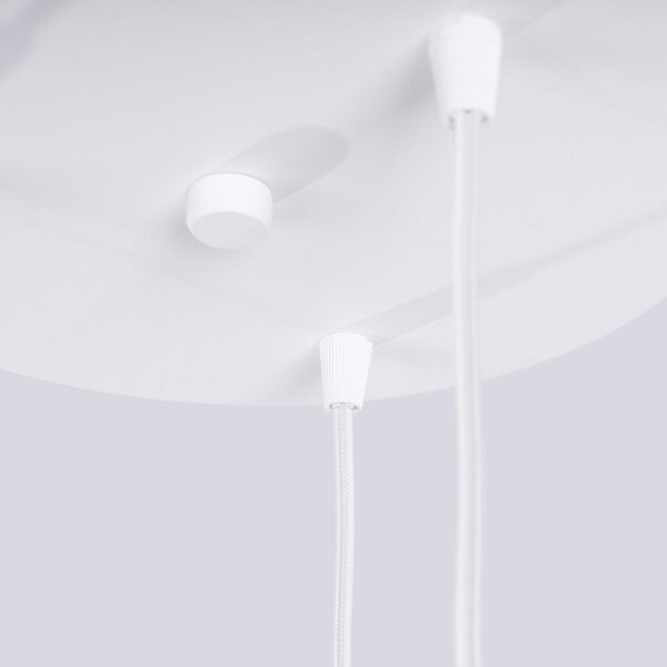 Pendelleuchte Glas Weiß G9 25 cm Aluminium 3-flammig