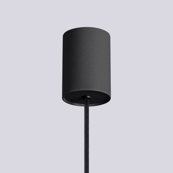 Hängelampe Schwarz Glas Alu G9 Ø12 cm rund blendarm