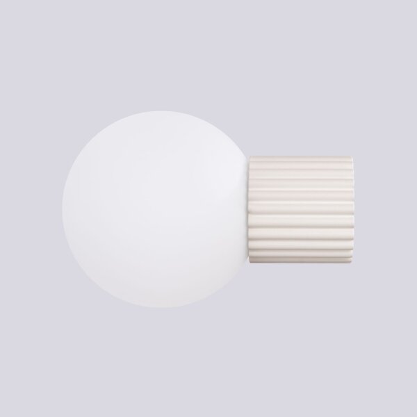 Wandleuchte Bad IP44 Beige G9 T:17 cm Glas blendarm