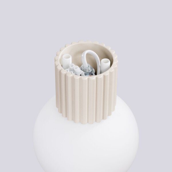 Wandleuchte Bad IP44 Beige G9 T:17 cm Glas blendarm
