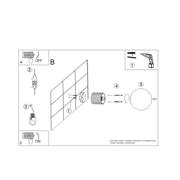 Wandleuchte Bad IP44 Beige G9 T:17 cm Glas blendarm