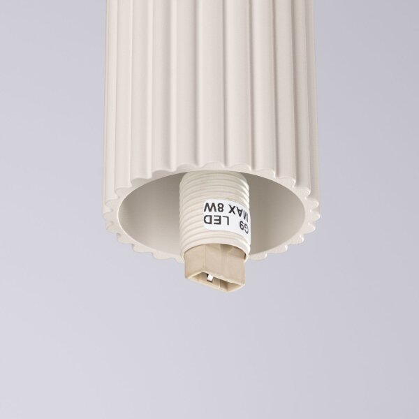 Deckenleuchte Glas Beige G9 IP44 Ø12 cm Aluminium