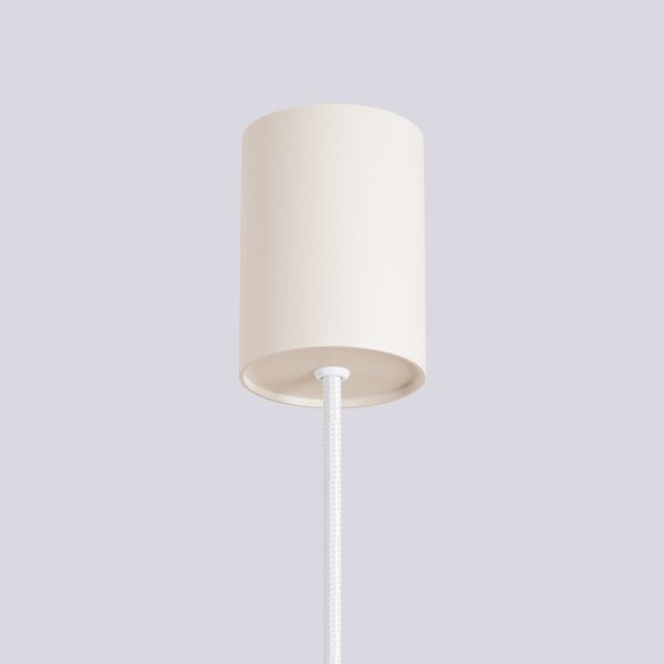 Hängelampe Beige Glas Alu G9 Ø12 cm rund blendarm