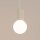 Hängelampe Beige Glas Alu G9 Ø12 cm rund blendarm