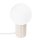 Tischlampe Glas Metall Beige G9 Ø19 cm Kugel blendarm