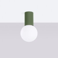 Deckenlampe Bad Oliv Grün IP44 G9 rund Ø12 cm...