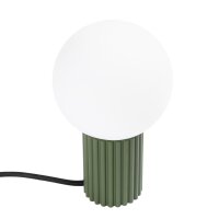 Tischleuchte Glaskugel blendarm G9 19 cm in Olivgrün