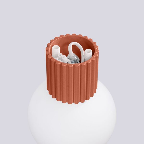 Wandleuchte Glas G9 IP44 H:12 cm Aluminium in Ocker
