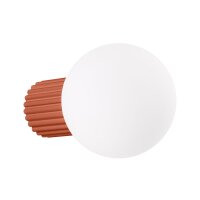 Wandleuchte Glas G9 IP44 H:12 cm Aluminium in Ocker