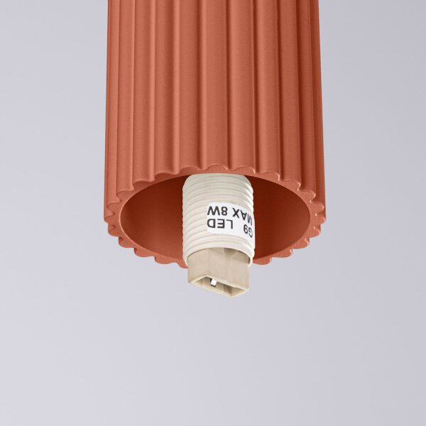 Deckenleuchte Glas G9 IP44 H:21 cm Aluminium Ocker