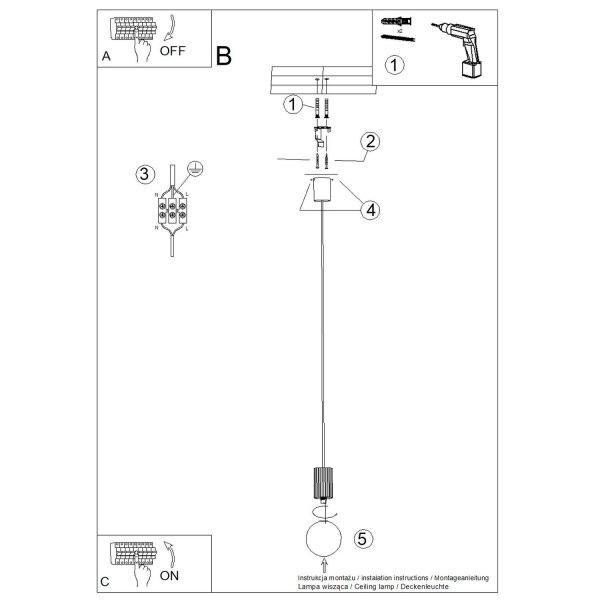 Pendelleuchte Glas G9 Ø12 cm Hängelampe Aluminium Ocker