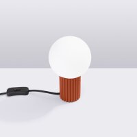 Kleine Tischleuchte Glas Aluminium Ocker G9 19 cm