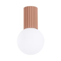 Blendarme Deckenleuchte Glas Aluminium G9 IP44 in Mokka